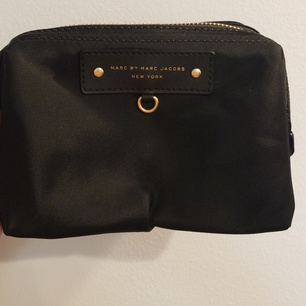 Marc Jacobs black nylon makeup bag